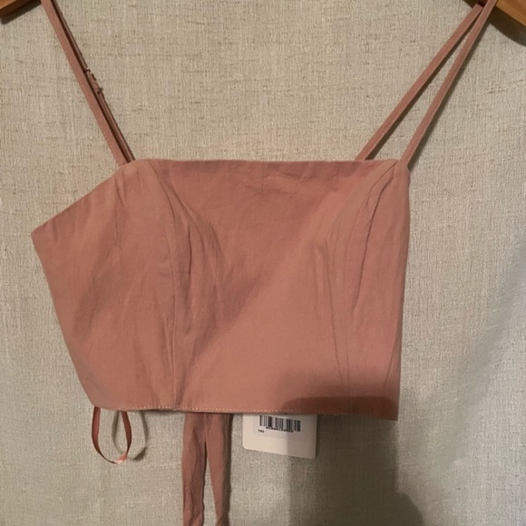 COPY - Hello Molly Rose Pink Cropped Halter Top Size M - Picture 3 of 8